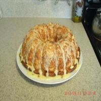 Pineapple Angel Food Cake with orange glaze image