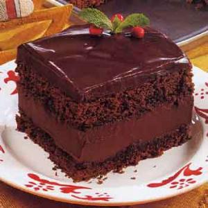 Mocha Layer Cake with Chocolate-Rum Cream Filling Recipe | Epicurious.com_image
