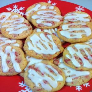 Almond Glazed Cherry Chip Sugar Cookies image