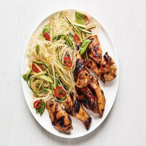 Lemongrass Grilled Chicken Wings with Rice Noodles image