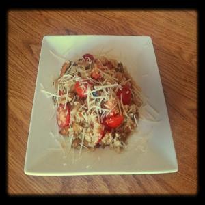 Parmesan Truffle Quinoa with Mushrooms and Tomatoe_image