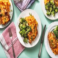 Good Gravy! Pork Chops with Roasted Broccoli and a Sweet Potato and Carrot Mash_image