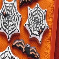 Bat and Cobweb Cookies image