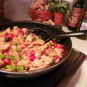 Quinoa with Chicken, Asparagus and Red Peppers image