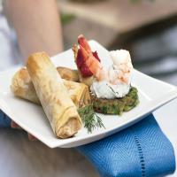 Cheese, Herb, and Sun-Dried Tomato Phyllo Rolls image