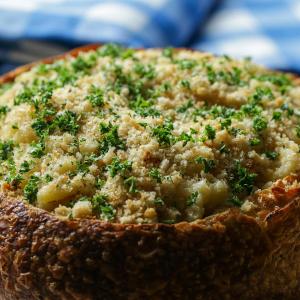 Mac And Cheese Garlic Bread Bowl Recipe by Tasty_image