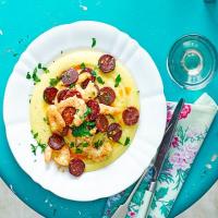 Chorizo, prawn & polenta image