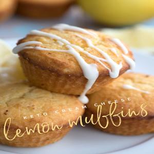 Lemon Cream Cheese Muffins - Keto Recipe_image