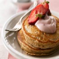 Whole-Grain Strawberry Pancakes image