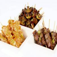 Shrimp and Beef Skewers with Soy and Scallion Butter_image
