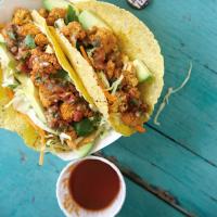 Roasted Beer and Lime Cauliflower Tacos with Cilantro Coleslaw_image