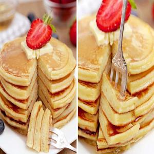 Fluffy Cream Cheese Pancakes_image