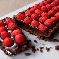 Raspberry chocolate Tart - 5 ingredient recipe_image