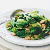 Brussels Sprout Leaf and Baby Spinach Sauté_image