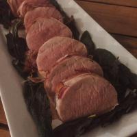 Prosciutto-Wrapped Pork Tenderloin with Crispy Sage image