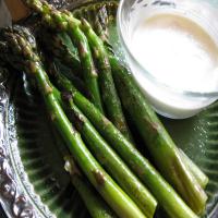 Asparagus With Lemon-Caper Dipping Sauce_image