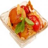 Roasted Fruits with Cinnamon-Red Wine Glaze and Toasted Almonds_image