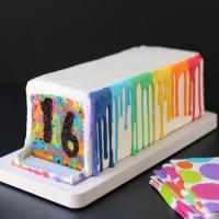 Tie-Dye Rainbow Reveal Cake image