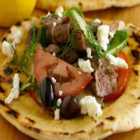 Grilled Lamb with Greek Spinach Pita Salad image