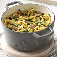 Angel Hair Pasta with Sausage & Spinach_image
