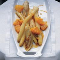Sauteed White Asparagus and Endive in Orange Sauce_image