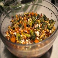 Curry Couscous and Broccoli Feta Salad With Garbanzo Beans image