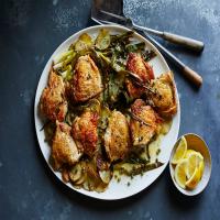 Sheet-Pan Chicken With Potatoes, Scallions and Capers_image