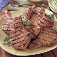 Brined Pork Chops with Spicy Chutney Barbecue Sauce image