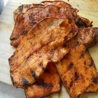 Spicy grilled sweet potato slices_image
