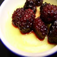 Vanilla Custards With Roasted Berries image
