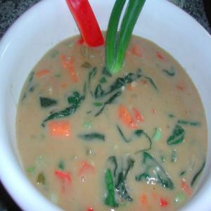 Cream of Yam and Spinach Soup_image