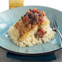 Halibut with Capers, Olives, and Tomatoes image