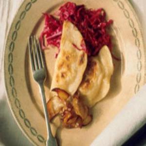 Parsnip Pierogi with Pickled Red Cabbage and Sauted Apples_image