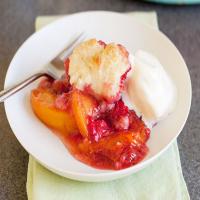 Peach Raspberry Cobbler image