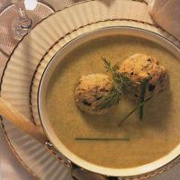 Celery and Parsnip Soup with Green Onion-Dill Matzo Balls_image