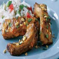 Grilled Country Style Ribs with Peanut Mole Sauce_image