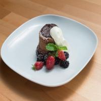 Molten Lava Cake with Whipped Cream image