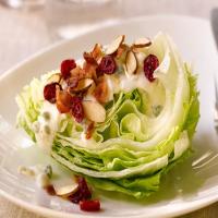 Wedge Salad with Blue Cheese, Cranberry Almonds, and Bacon_image