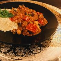 Moroccan Eggplant and Chickpeas image