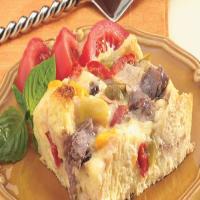 Make-Ahead Philly Beef Strata image