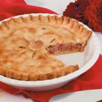 Double-Crust Rhubarb Pie image