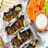 Foil-Pack Grilled Sweet-and-Spicy Chicken Wings image