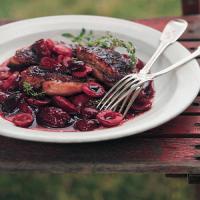 Grilled Duck Breasts with Cherry Plum Sauce image