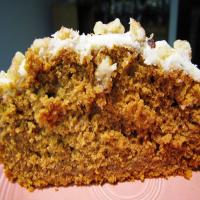 Pumpkin Spice Cake With Orange Buttercream Frosting_image