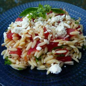 Orzo and Tomato Salad with Feta Cheese image