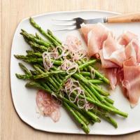 Asparagus with Prosciutto and Pickled Shallots image