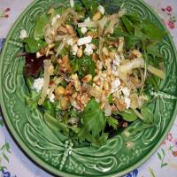 Blue Cheese With Arugula, Caramelized Onions and Nuts image