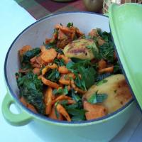 Sweet Potatoes, Apples, and Braising Greens image