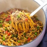 One Pot Creamy Taco Spaghetti_image