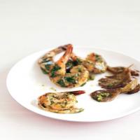 Roasted Shrimp and Mushrooms with Ginger and Green Onions image